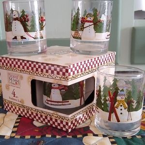 Debbie Mumm Snowman Votives